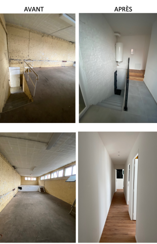 Avant/Après : réalisation de 5 chambres + espace commun