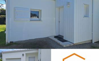 Construction d'extension de maison avant-après - Préfailles 44770