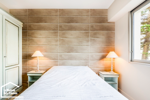 Papier peint imitation bardage bois