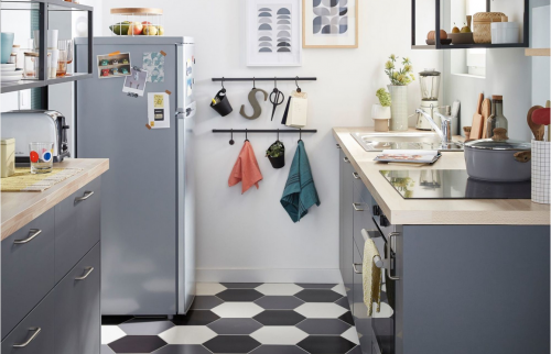 Cuisine tendance chic moins de 10m2 Terrazzo
