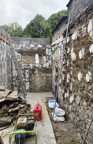 Dépose de l'ancienne extension 