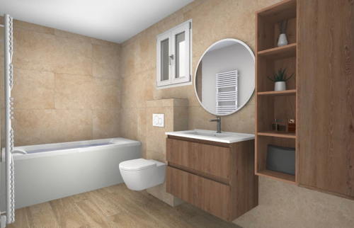 Rénovation salle de bain - Projet 3D 