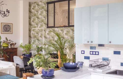 Verrière et cuisine