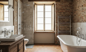 salle de bain rustique