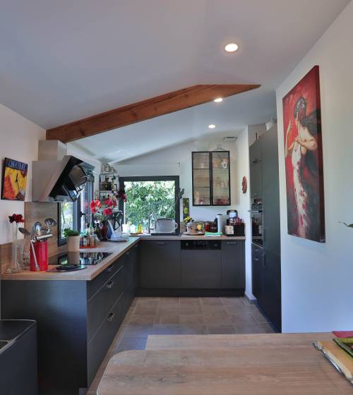 Aménagement de cuisine dans un ancien corps de ferme transformé en habitation - Machecoul-Saint-Même 44270