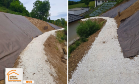 La Maison des Travaux Albertville Moûtiers, terrassement Grésy-sur-Isère, aménagement terrain Savoie, travaux terrain en pente, terrassement maison Savoie
