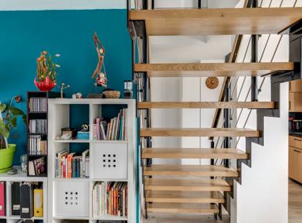 Escalier bois et métal Saint-Foy-lès-Lyon