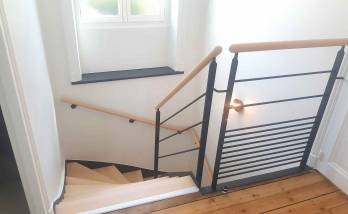 Escalier bois - métal d'intérieur à Saint-Malo