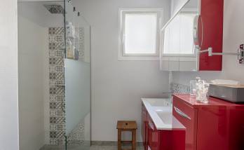 Création salle d'eau avec douche receveur extra place meuble double vasque isolation local - Vauréal - 95490 -