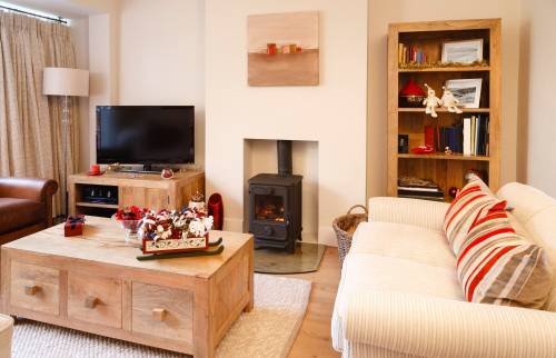 Poêle dans le salon 