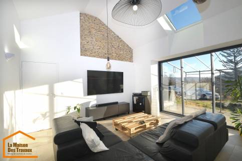 rénovation d'un salon dans une maison