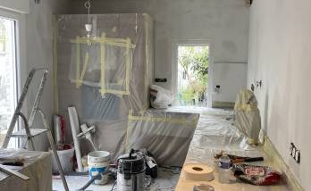 Rénovation de la cuisine avec création de spots encastrés