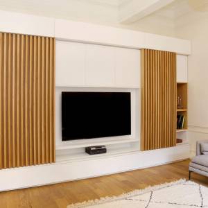 Meuble TV bibliothèque sur mesure à Toulouse - Emmanuelle Milhaud - La Maison Des Architectes