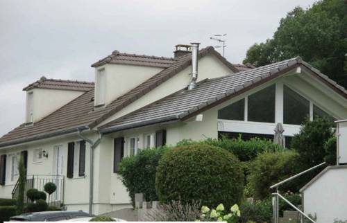 Vue maison avec extension à droite