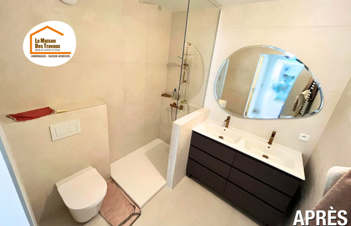La Maison des Travaux, artisans fiables Haute-Savoie, architecte Gaillard, simulateur devis rénovation de salle de bains