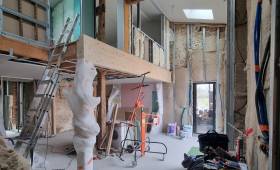 Montage murs et IPN sous nouvelle charpente futur loft à Meaux (77100)