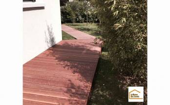 Création d'une terrasse à Jullouville en bois exotique (50610)