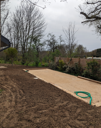 travaux terrain de pétanque