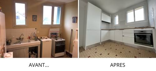 Cuisine d'un appartement en rénovation - Nantes 44