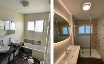 Avant et après rénovation de salle de bain – Lormont