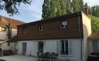 Extension ossature bois sur construction traditionnelle (91)