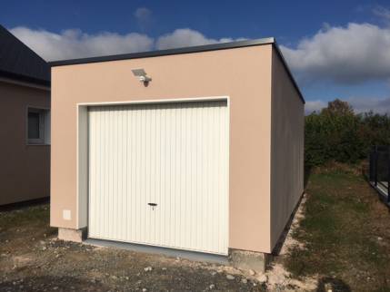 Façade de garage en enduit gratté - Nantes 44