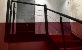 Escalier sur mesure métal et bois au quart tournant sans contremarches - Magny-en-Vexin (95420)