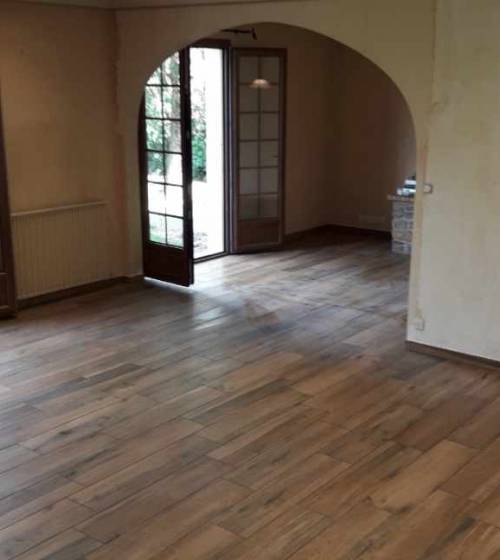 Rénovation du sol et ouverture d’espace à Vigneux-de-Bretagne séjour