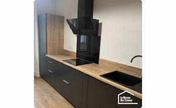 Cuisine bois et noir 