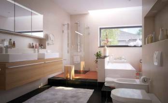 Vue d'ensemble de la salle de bain à Clamart (92)