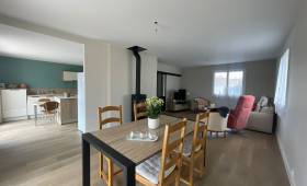 Nouveau salon salle à manger avec ouverture sur la cuisine rénovée - Saint-Léger-sous-Cholet 49