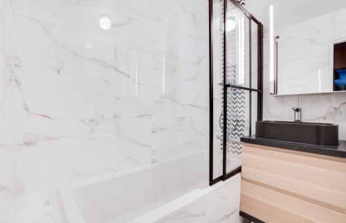 Rénovation de salle de bain à Clamart coin douche