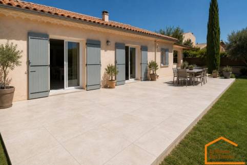 terrasse carrelée