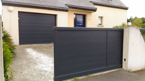 Après travaux porte de Garage et portail aluminium motorisés