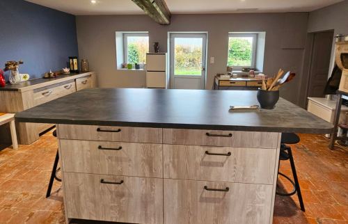 Rénovation ferme bressane - cuisine
