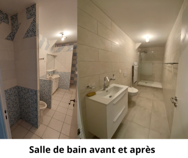 Travaux salle de bain avant et après Beaurains