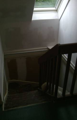 Préparation de l'escalier