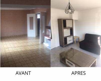 Salon dans une maison en rénovation - Nantes 44