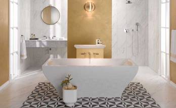 Rénovation d'une salle de bain avec une baignoire en îlot à Neuilly