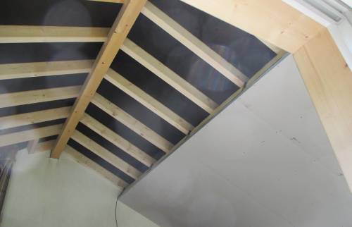 Pose BA 13 en rampant - Travaux en cours