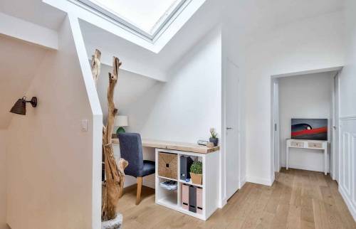 Aménagement d'un bureau sous les combles - Région parisienne