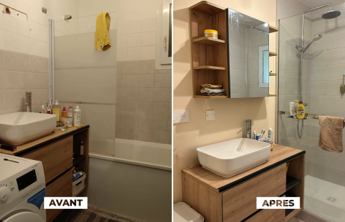 Rénovation salle de bain - avant/après
