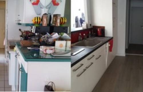 cuisine rénovée avant/après