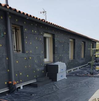 Rénovation énergétique de maison avec travaux d'isolation extérieure - Caussade 82300