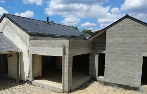 Agrandissement d'une maison en parpaing