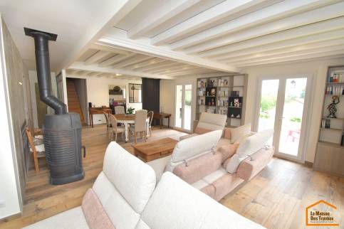 travaux de rénovation dans un salon