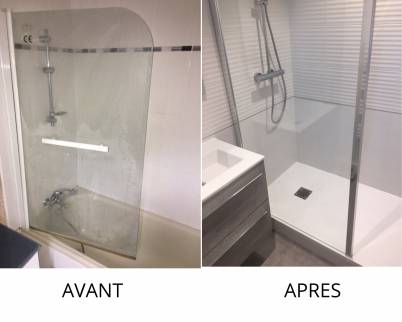 Travaux de rénovation de salle de bain dans un appartement à Nantes 44