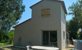 Agrandissement de maison avec prolongement toit terrasse et ouverture baie vitrée –Montry – 77450 -   