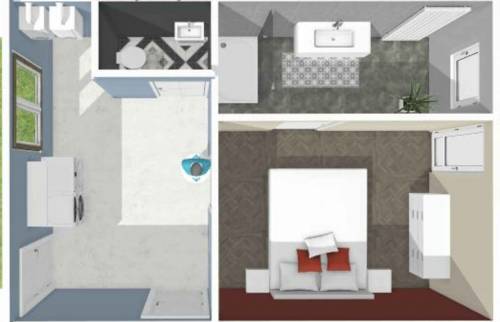 Simulation 3D de l'aménagement du garage pour rénover la maison à Brest 29200