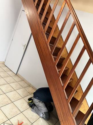 Escalier avant rénovation